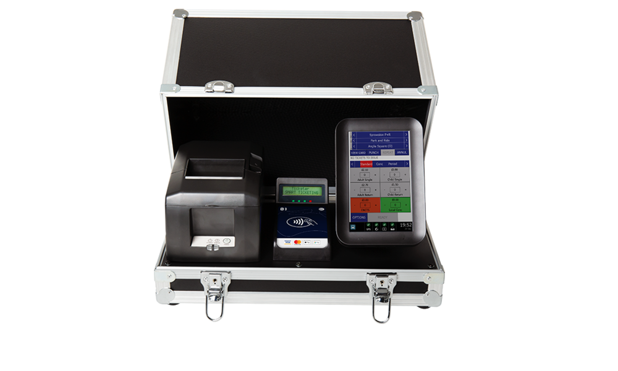 Ticketer in a case photo
